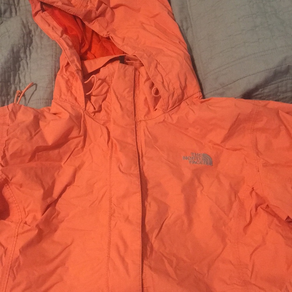 Orange/ coral the north face windbreaker